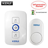 KERUI M525 Home Security Welcome Wireless Doorbell Smart Chimes Doorbell Alarm LED light 32 Songs with Waterproof Touch Button