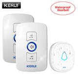 KERUI M525 Home Security Welcome Wireless Doorbell Smart Chimes Doorbell Alarm LED light 32 Songs with Waterproof Touch Button
